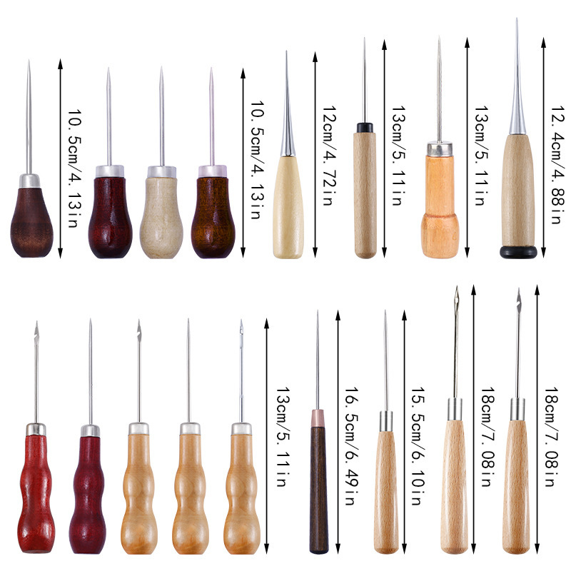 Leather Awl Wood Handle Awls S - огляд і ціна Leatherwork Awl