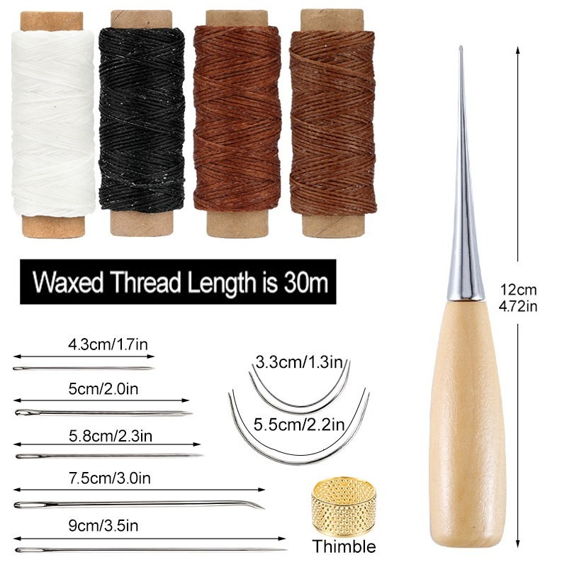 13 Pcs Leather Sewing Set Hand - огляд і ціна Leatherwork Awl
