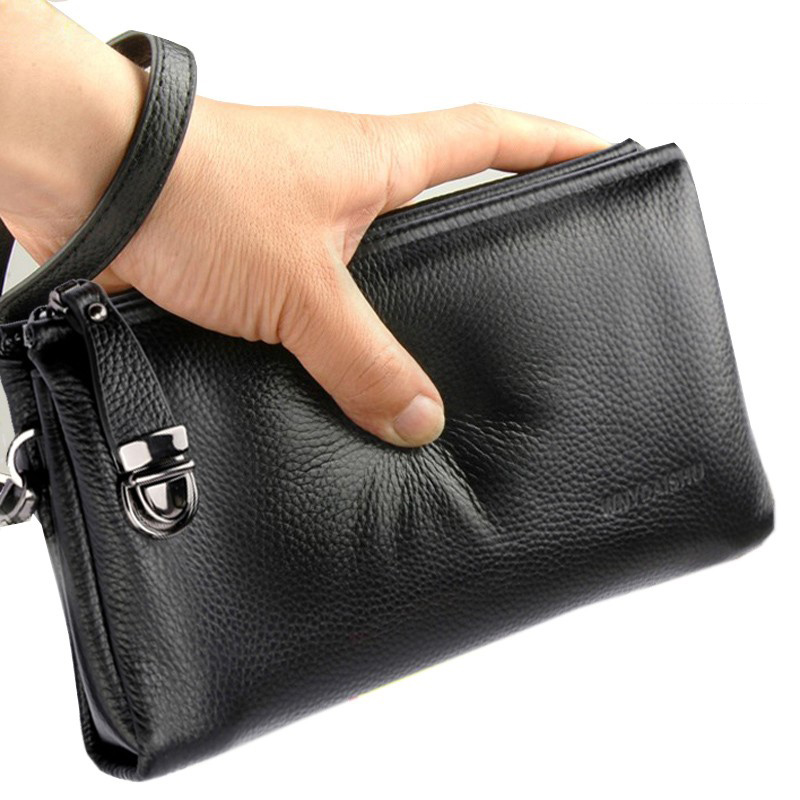 2025 Hand Bag Men Real Cowhide - огляд і ціна Leatherwork Clamp