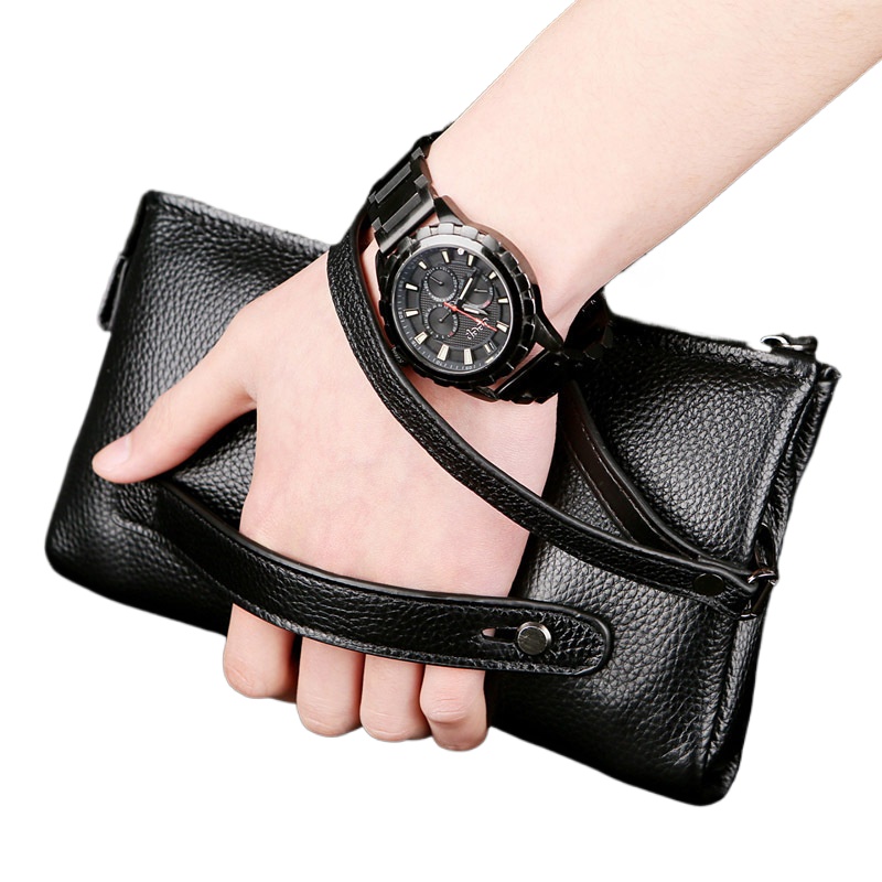 2025 Hand Bag Men Real Cowhide - огляд і ціна Leatherwork Clamp