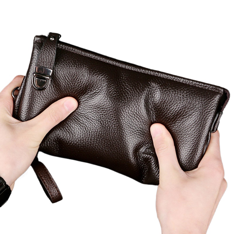 2025 Hand Bag Men Real Cowhide - огляд і ціна Leatherwork Clamp